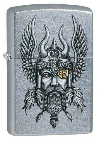 Зажигалка Classic Street Chome Zippo 29871 Viking Warrior Design