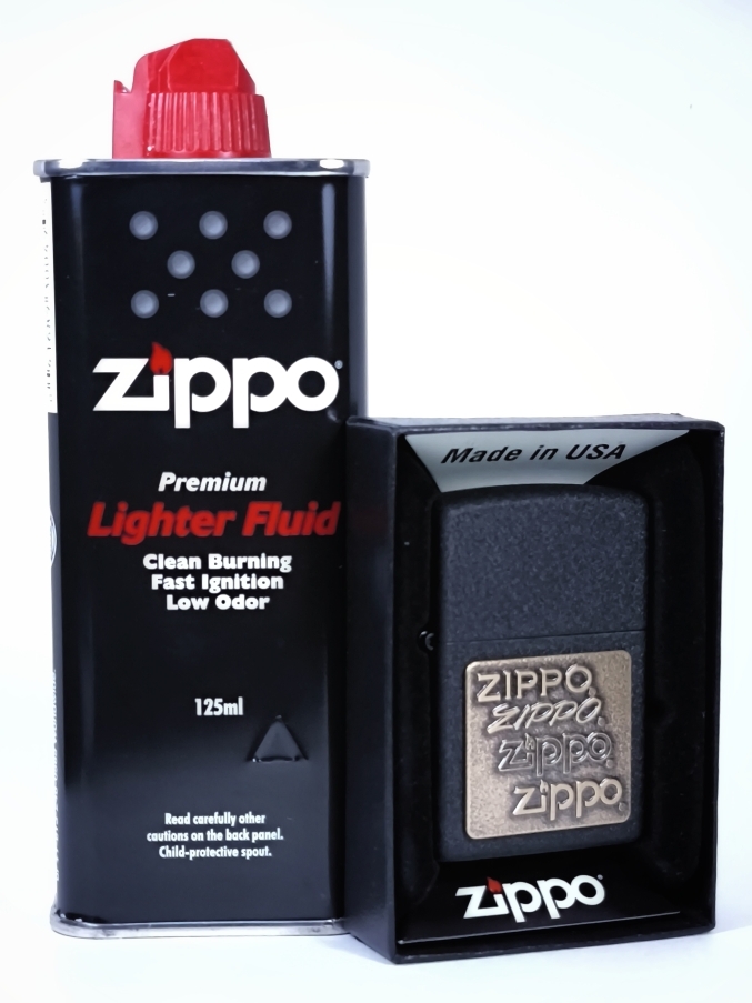 Зажигалка Black Crackle Gold Zippo 362 Logo, топливо 125мл.