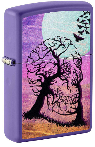 Зажигалка Classic Purple Matte Zippo 48638 Skull Tree