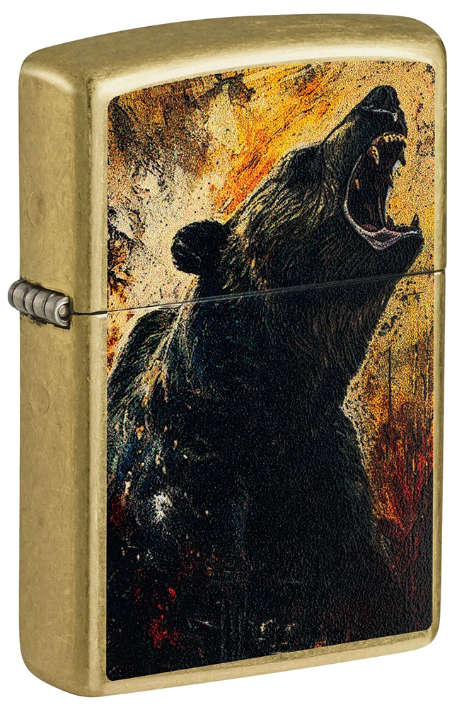 Зажигалка Classic Street Brass Zippo 46695 Grizzly Roar Зажигалка Classic Street Brass Zippo 46695 Grizzly Roar