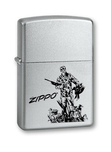 Зажигалка Classic Satin Chrome Zippo 205 Duck Hunting