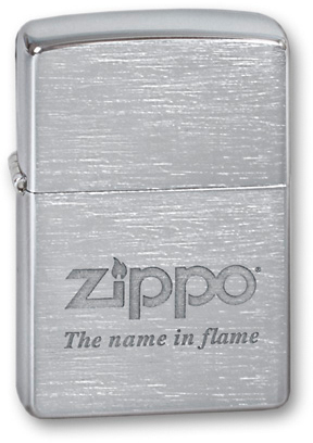 Зажигалка Classic Brushed Chrome Zippo 200 Name in Flame