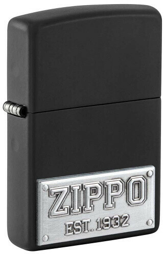 Зажигалка Classic Black Matte Zippo 48689 License Plate