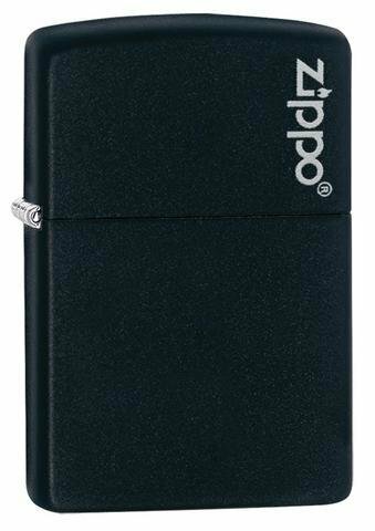 Зажигалка Classic Black Matte with Logo Zippo 218 ZL