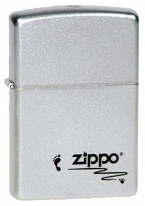 Зажигалка Classic Satin Chrome Zippo 205 Footprints