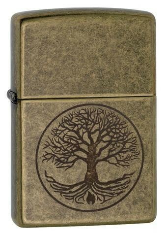 Зажигалка Classic Antique Brass Zippo 29149 Tree of Life