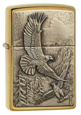 Зажигалка Classic Brushed Brass Zippo 20854 Eagles