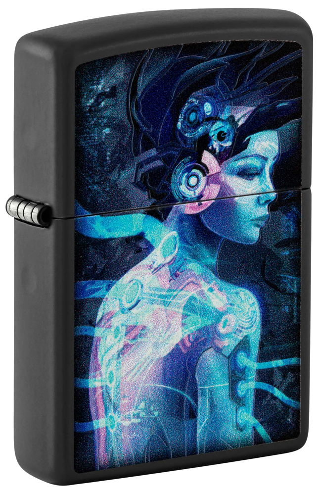 Зажигалка Classic Black Light Zippo 48517 Ciborg Woman Зажигалка Classic Black Light Zippo 48517 Ciborg Woman