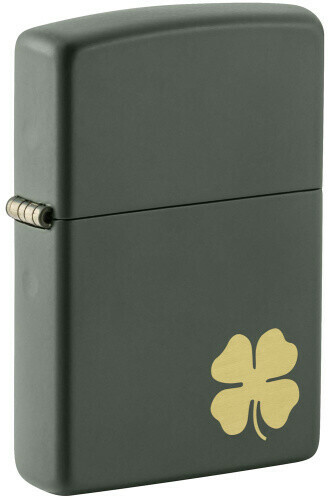 Зажигалка Classic Green Matte Zippo 49796 Four Leaf Clover