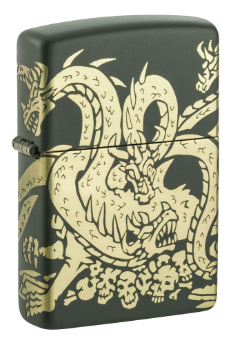Зажигалка Classic Green Matte Zippo 48907 Dragon Design
