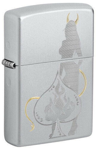 Зажигалка Classic Satin Chrome Zippo 48658 Devilish Ace