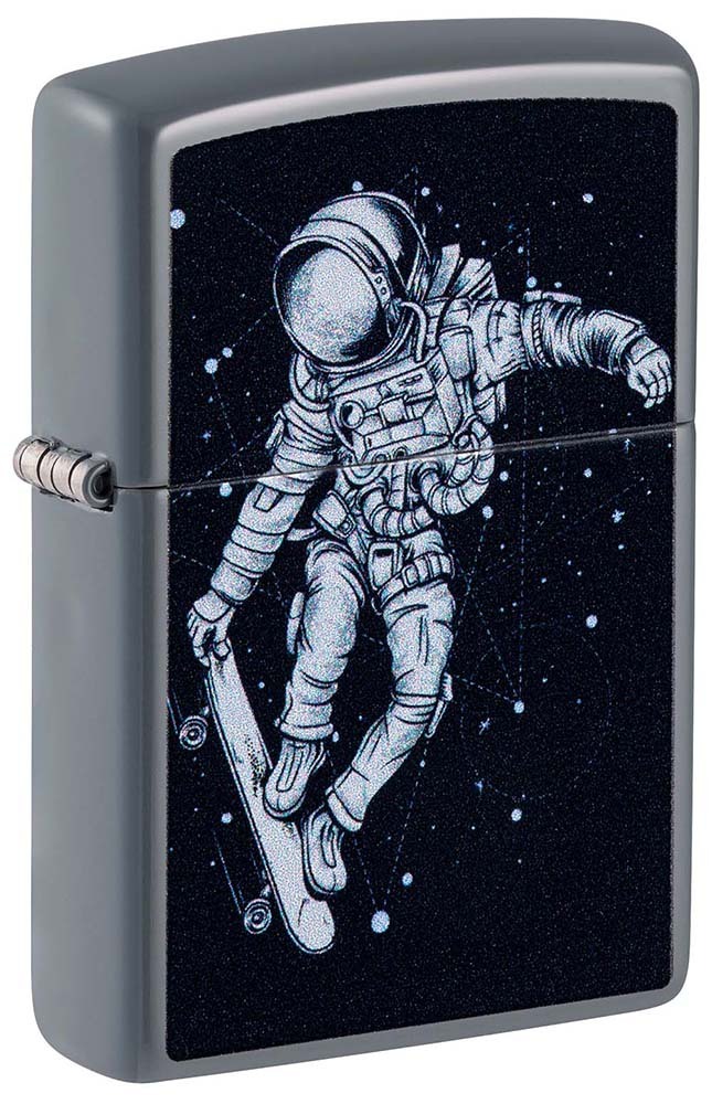 Зажигалка Classic Flat Grey Zippo 48644 Skateboarding Astronaut Зажигалка Classic Flat Grey Zippo 48644 Skateboarding Astronaut